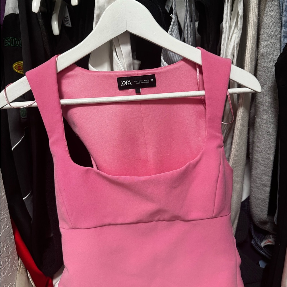 Zara Vibrant Pink Sleeveless Top